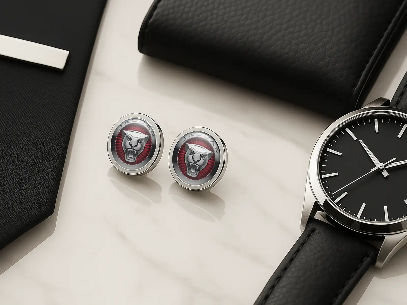 Jaguar Gemelli Formali Moda Uomo Stile Durevole Universale